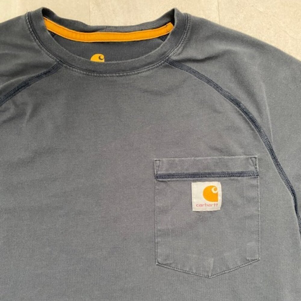 CARHARTT Force Long Sleeve Navy Blue Long Sleeve T Shirt Small - Picture 10 of 12